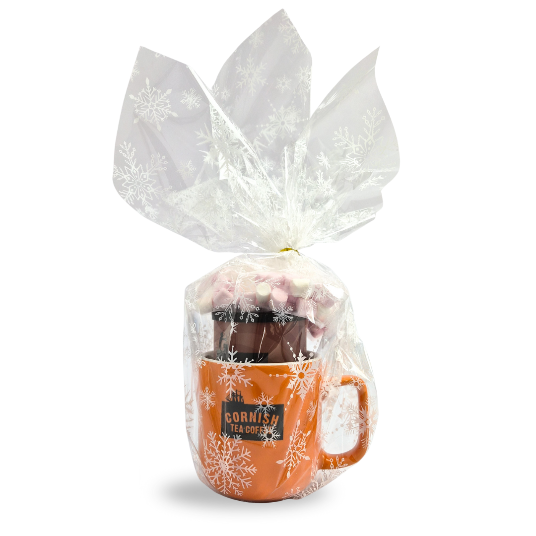 Mug & Instant Hot Chocolate - Christmas Wrapped Gift Set