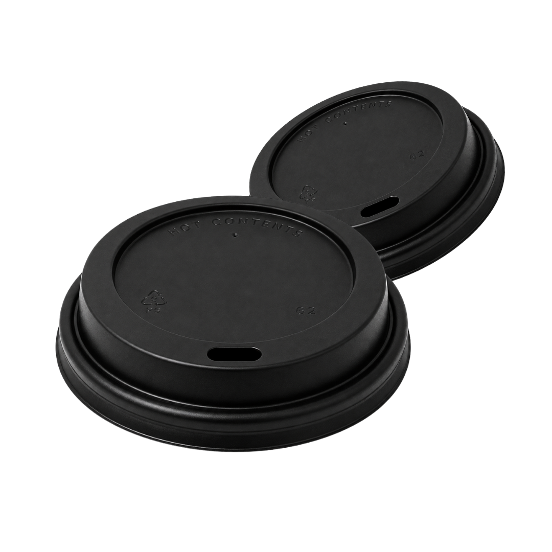 Black Takeaway Cup Lids (Pack of 100)