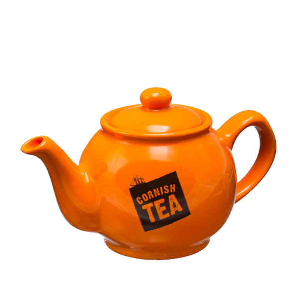 Cornish Tea 6 Cup Teapot - Orange | Cornish Tea & Coffee