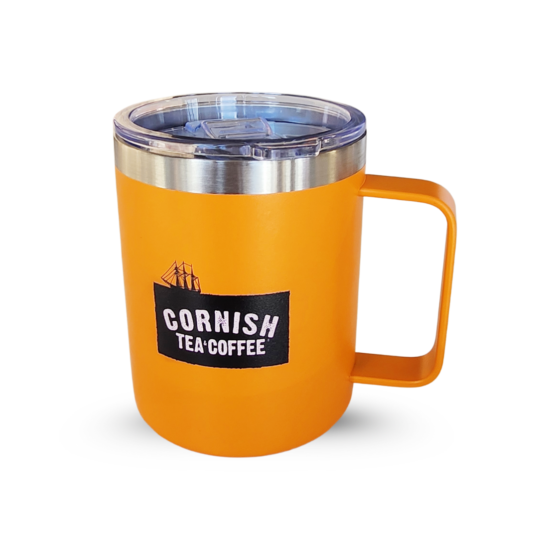 Orange Metal Travel Mug