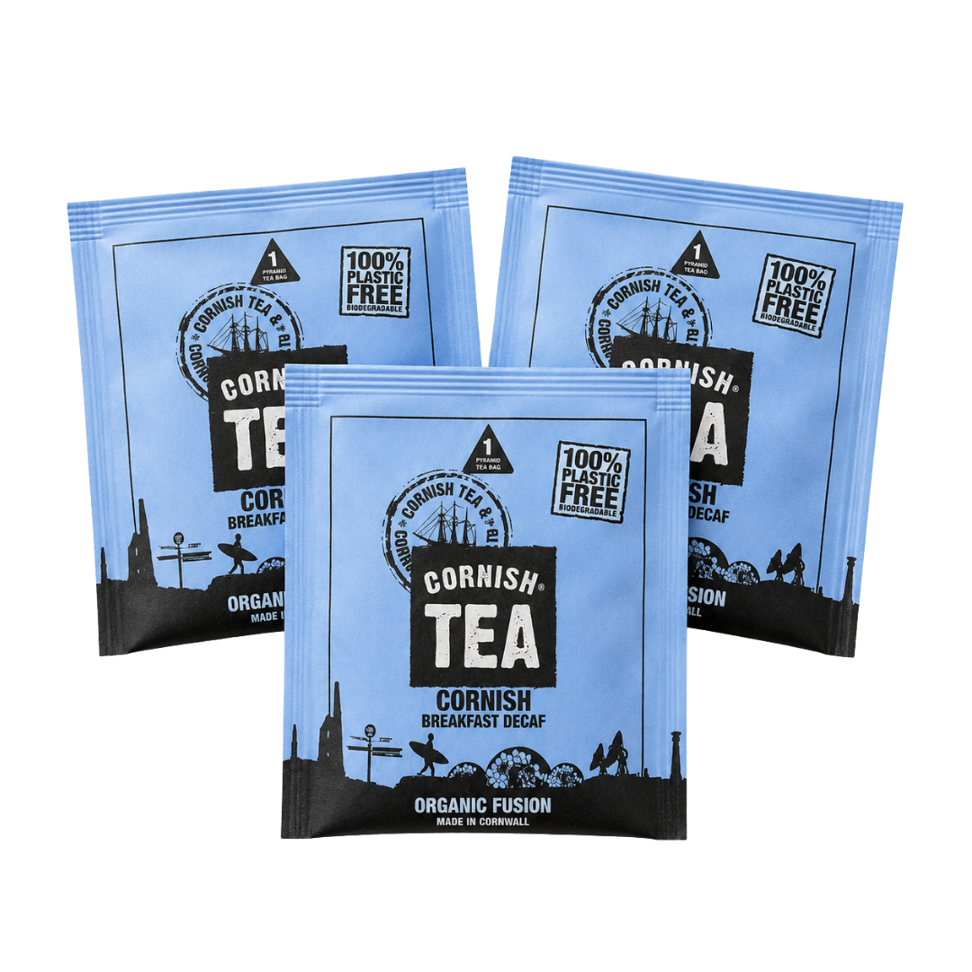 Decaffeinated Cornish Breakfast - 50 Boxed Tag-and-Envelope Organic Fusion Tea Bags