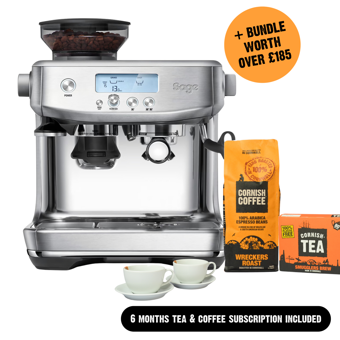 Sage Barista Pro Espresso Machine - Brushed Stainless Steel
