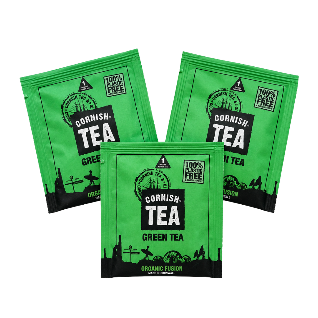 Green Tea - 50 Boxed Tag-and-Envelope Organic Fusion Tea Bags