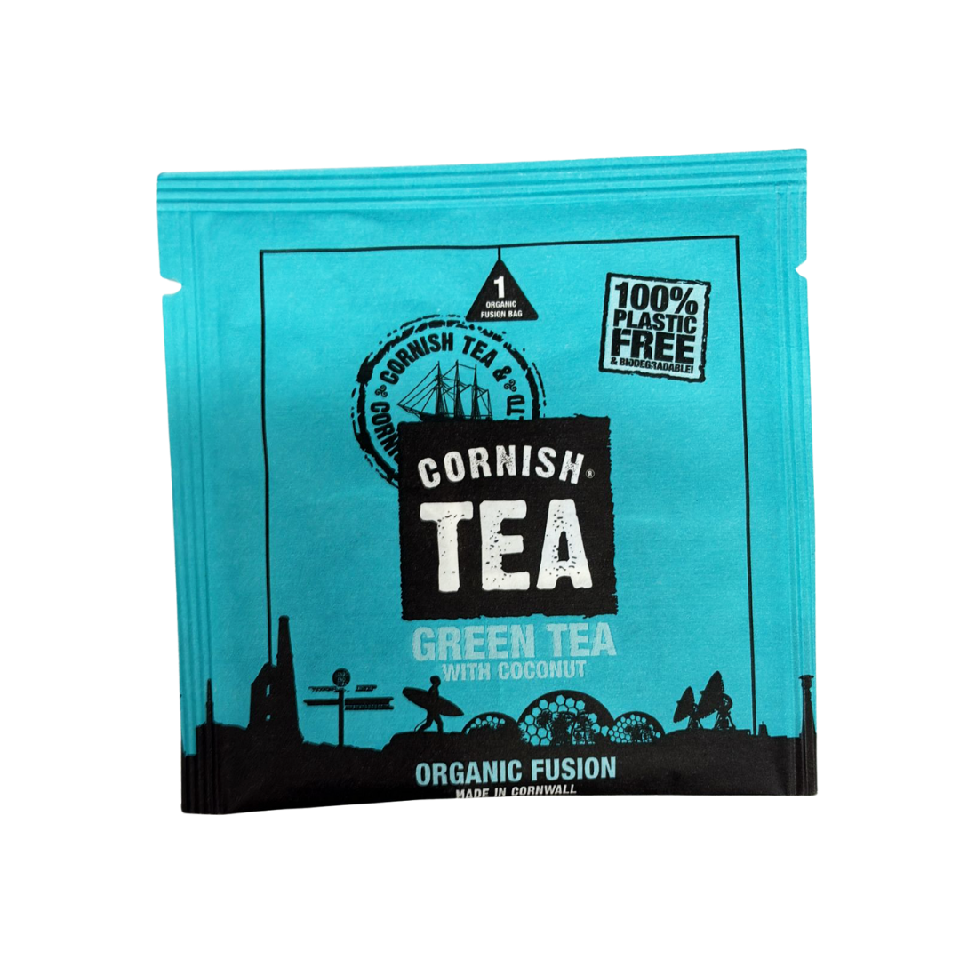 Green Tea & Coconut - 50 Enveloped Organic Fusion Tea Bags