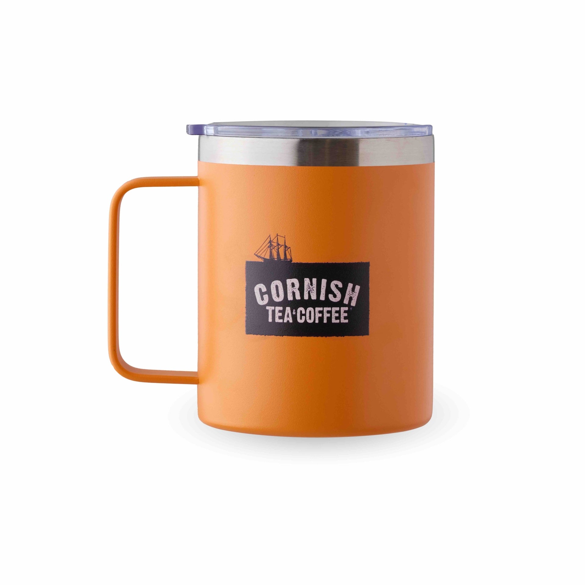 Orange Metal Travel Mug
