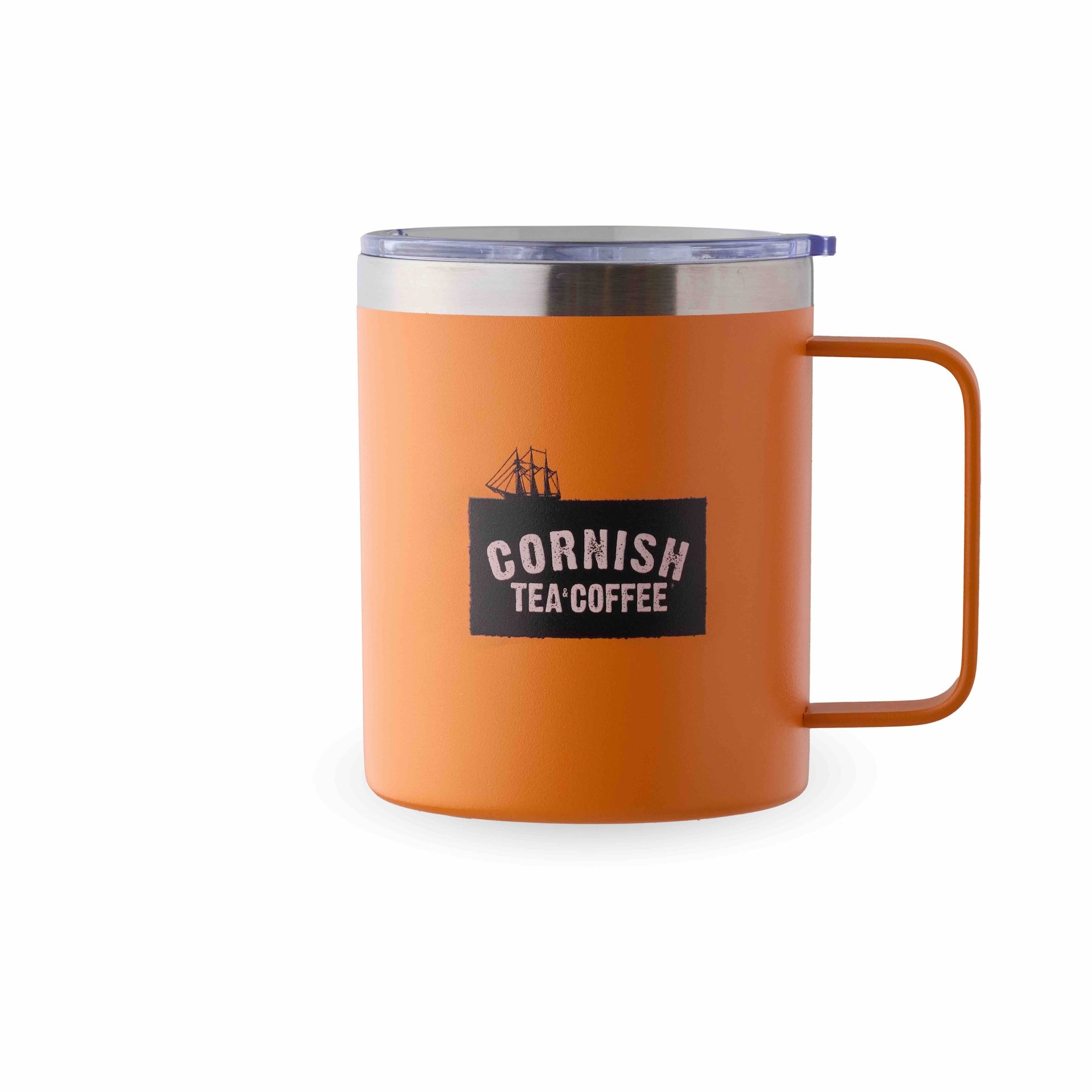 Orange Metal Travel Mug